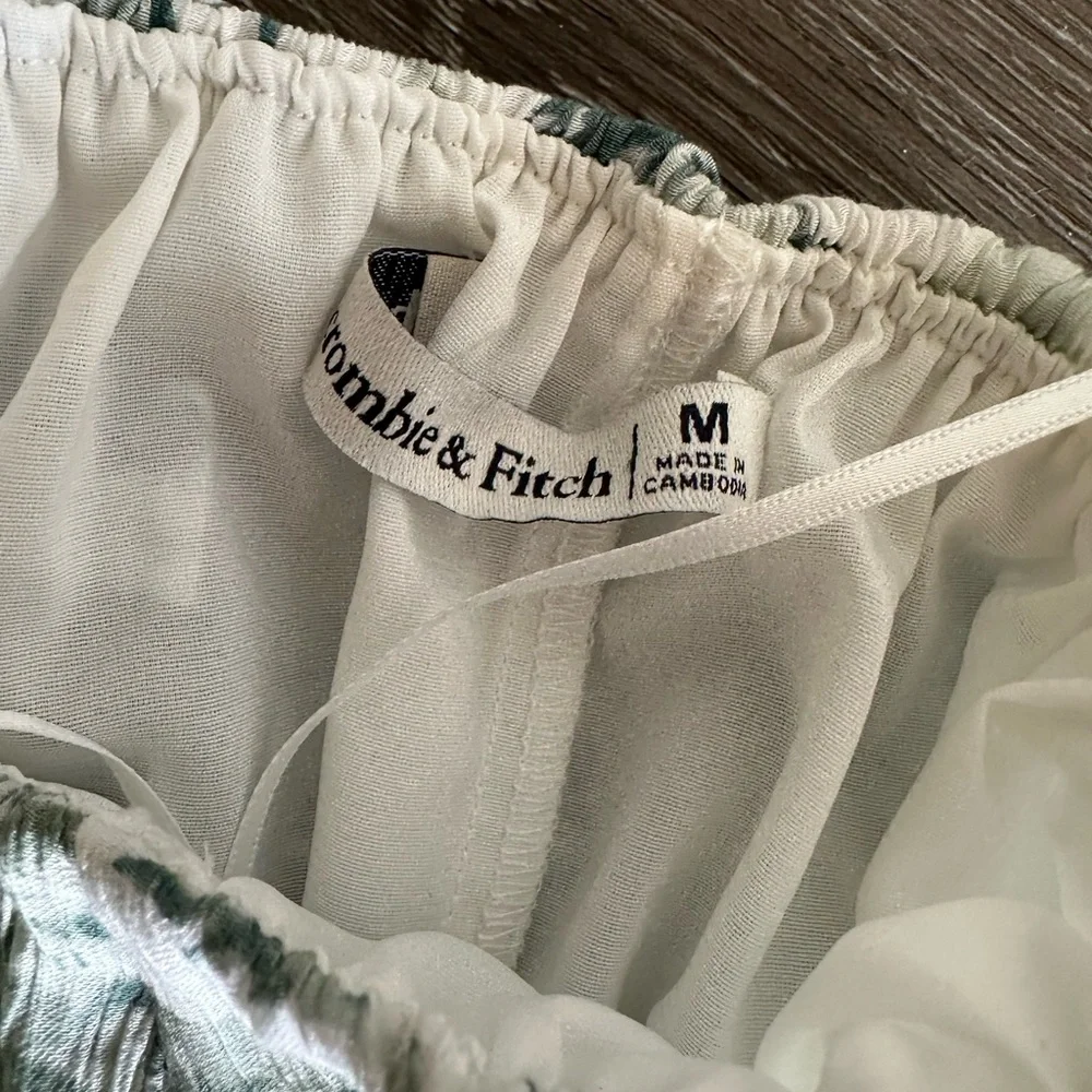 Abercrombie & Fitch Green and White Maxi Dress